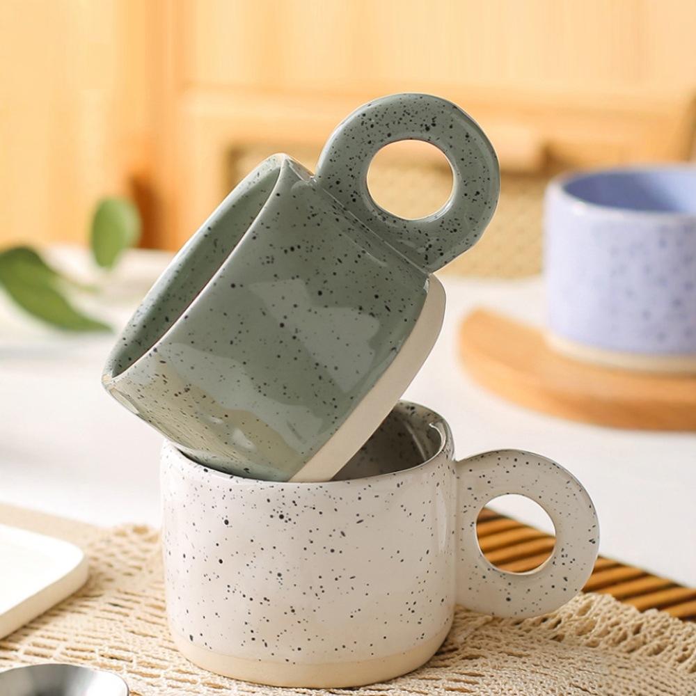 Splashing Ink Mug High Value Niche Retro Latte Cup Milk Coffee Cup Breakfast Cup Ceramic Water Cup
