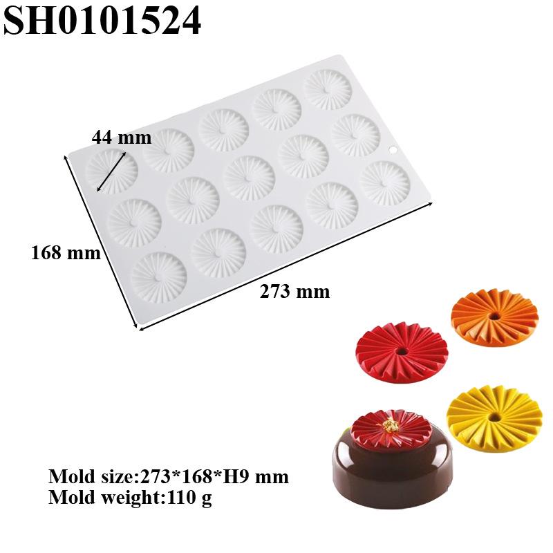 Shenhong Plisserad Moussetårta & Choklad Silikonform