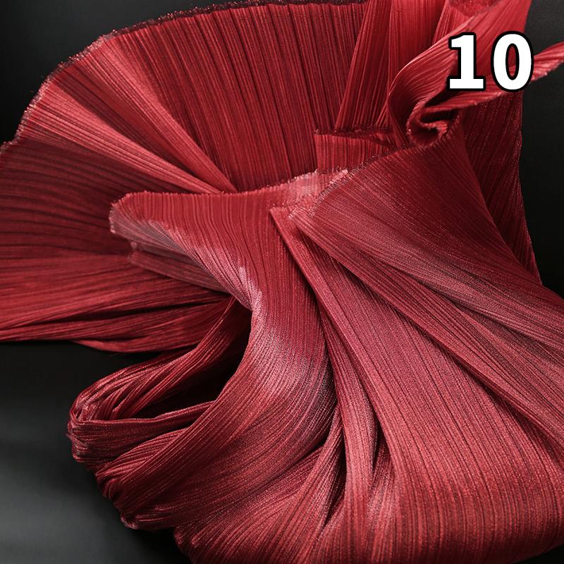 1M Metallic Organ Pleated Fabric Pearlescent Yarn Texture Pleated Designer Fabric For Wedding Stage Dress Textured Background
