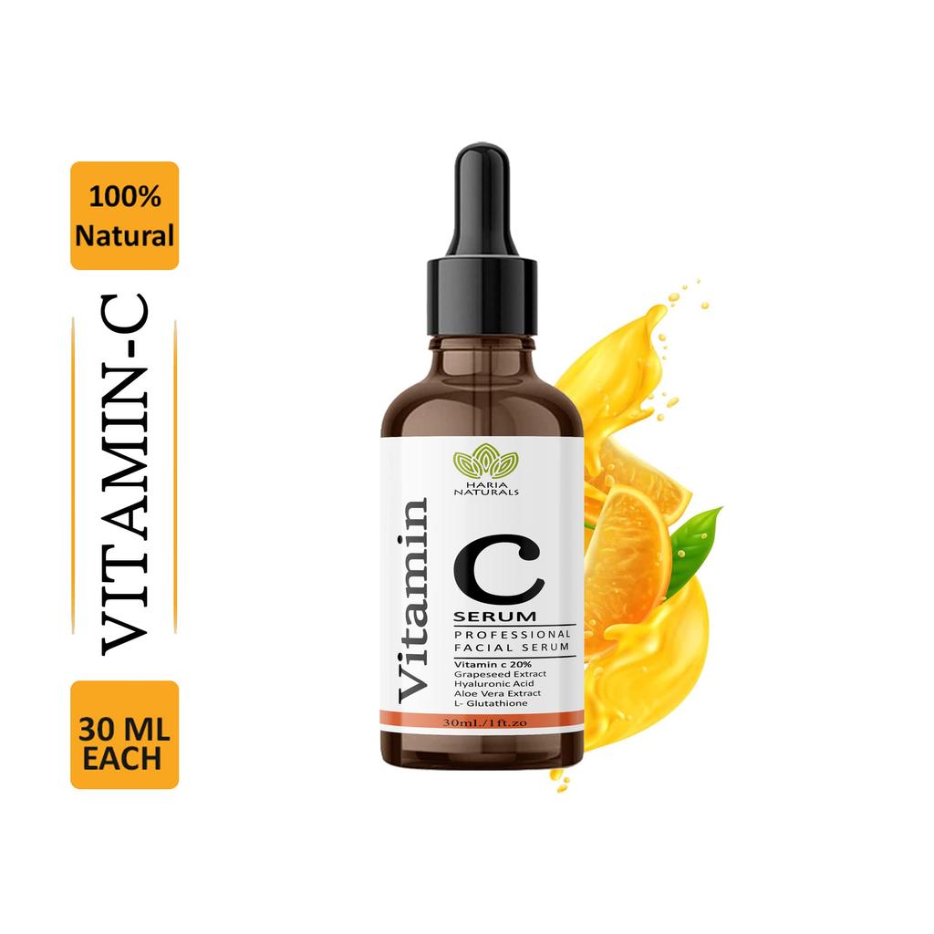 Haria Naturals Vitamin C Professional Serum-Brightens Skin Tone, Reduces Wrinkes, Fine Line 30ML