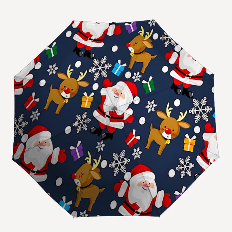 

1pc Christmas ornaments Automatic Open/Close Umbrella, Compact Travel Umbrella, 8-Rib Sturdy Frame - Ideal Gift for Friends yy251118042