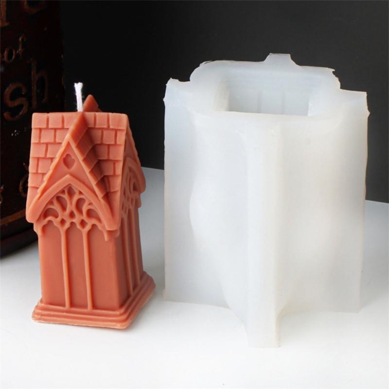 Halloween Silicone Moulds Mushroom House Candle Molds Scented Candle Molds Craft Supplies for Halloween Decorations