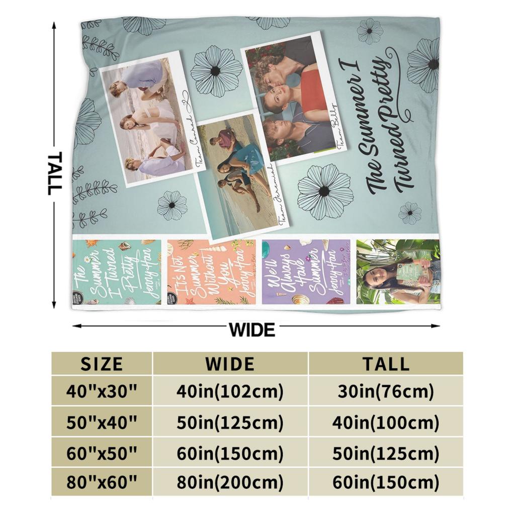 The Summer I Turned Pretty Flannel Throw Blankets Cousins Beach for Bedding Throws Knitted Blanket Travel Warm Portable Quilt