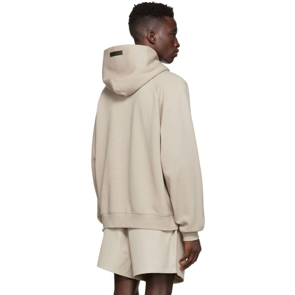 Fear of God Essentials Felpa con cappuccio stampata foderata in pile Autunno Inverno 22 Felpa con cappuccio unisex Grigio Fumo FOG-FW22-825