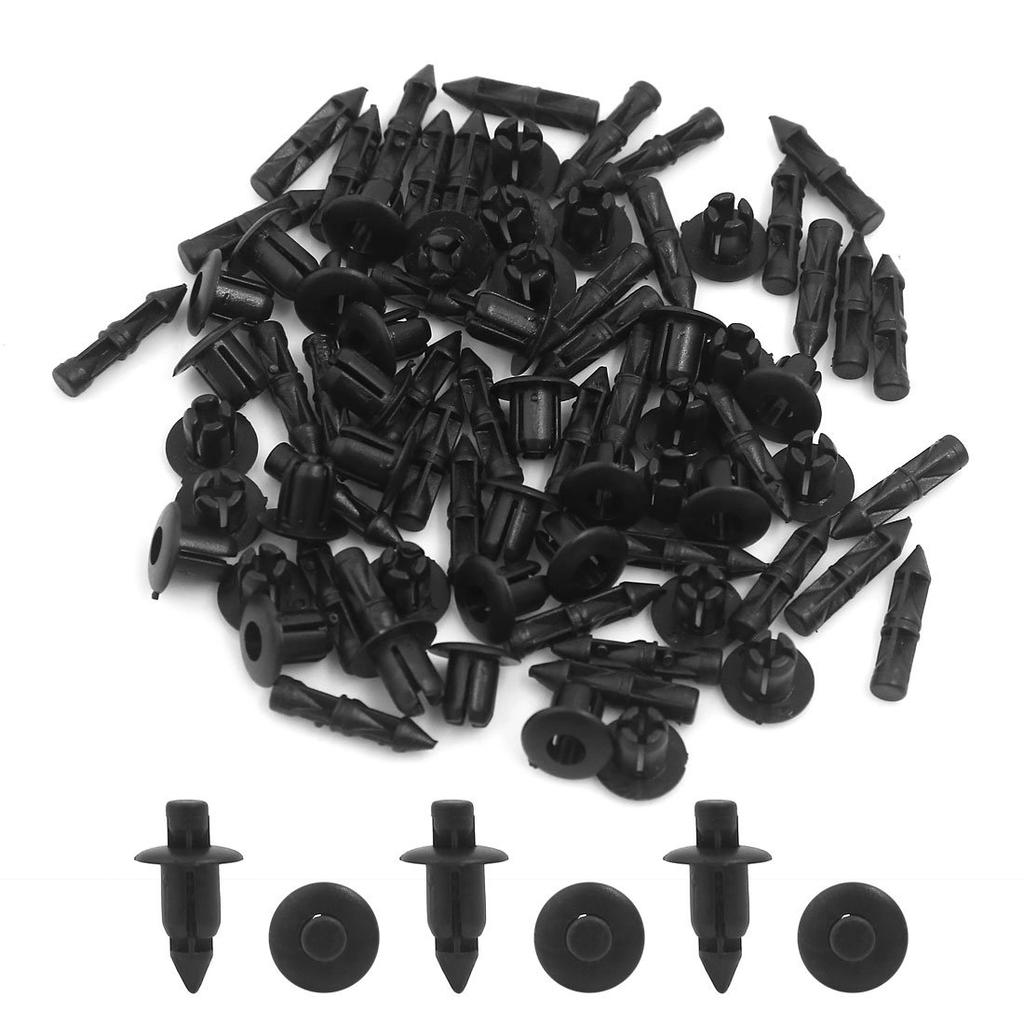 uxcell Clips, Retainers, Fixers, 0.2 inch (6 mm) Plastic Rivets, Push Clips, Pack of 40