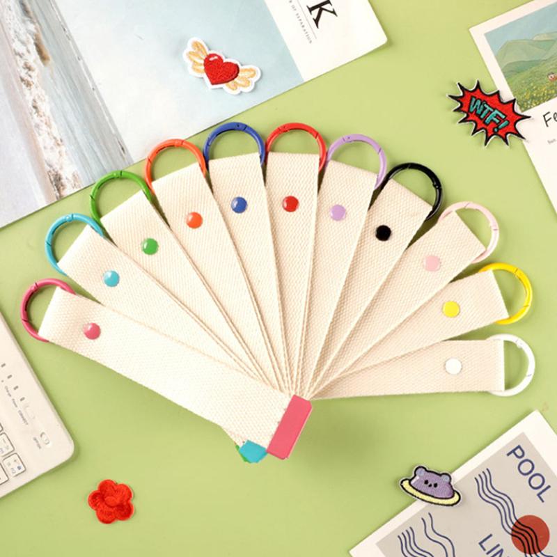 Webbing Strap Colorful Ribbon Rope Keychain Simple Durable Keychain Lanyard Versatile Ins Diy Canva Strap Unisex