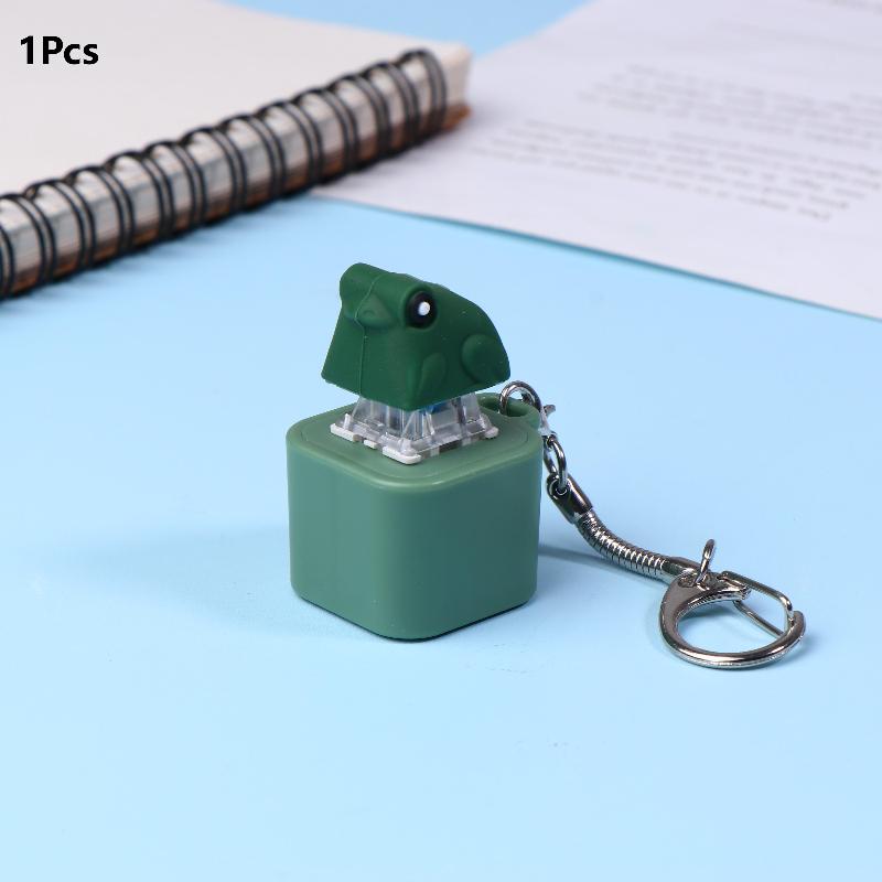 

1/2 шт. Забавный брелок со звуком квакающей лягушки и подсветкой, Креативные игрушки для снятия стресса, Перезаряжаемая клавиатура, Непоседа, Подвеска для ключей 1PCS