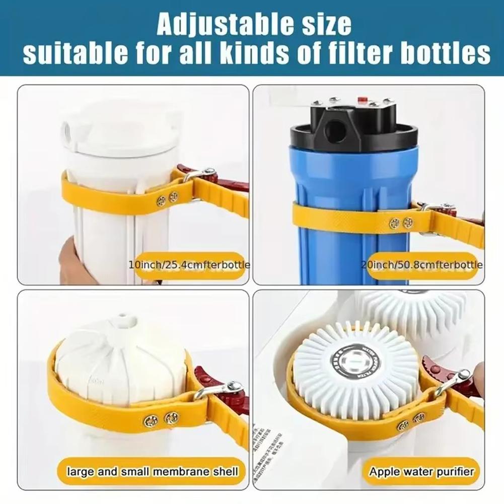 Multifunctional Belt Wrench Rubber Non-slip Handle Oil Filter Wrench Jar Opener Pipe Wrench Cartridge Disassembly Tool