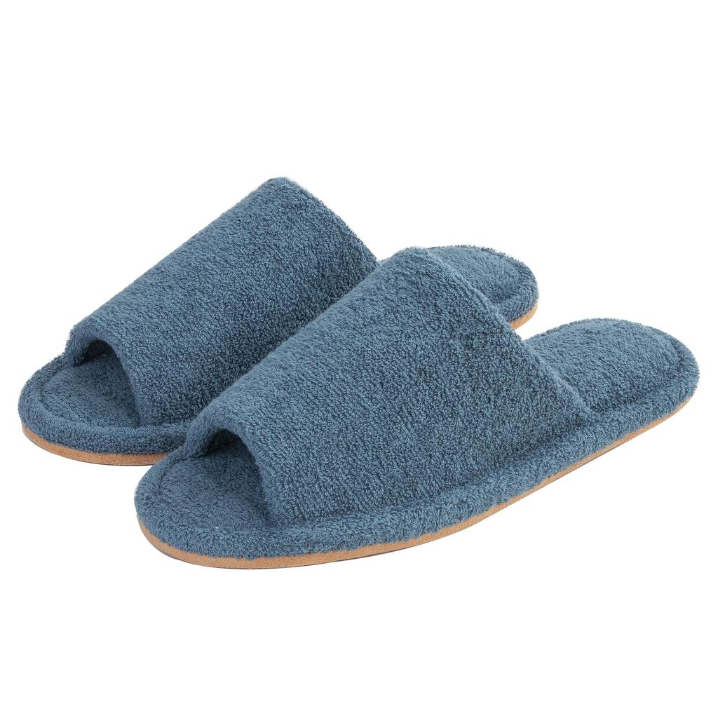 KOCOTA Towel Sandals and Pile Perfect for After a Indoor XL Slippers, 100% Cotton, Quiet, Bath, Washable, Sweat-Absorbent, Quick-Drying, Cotton,