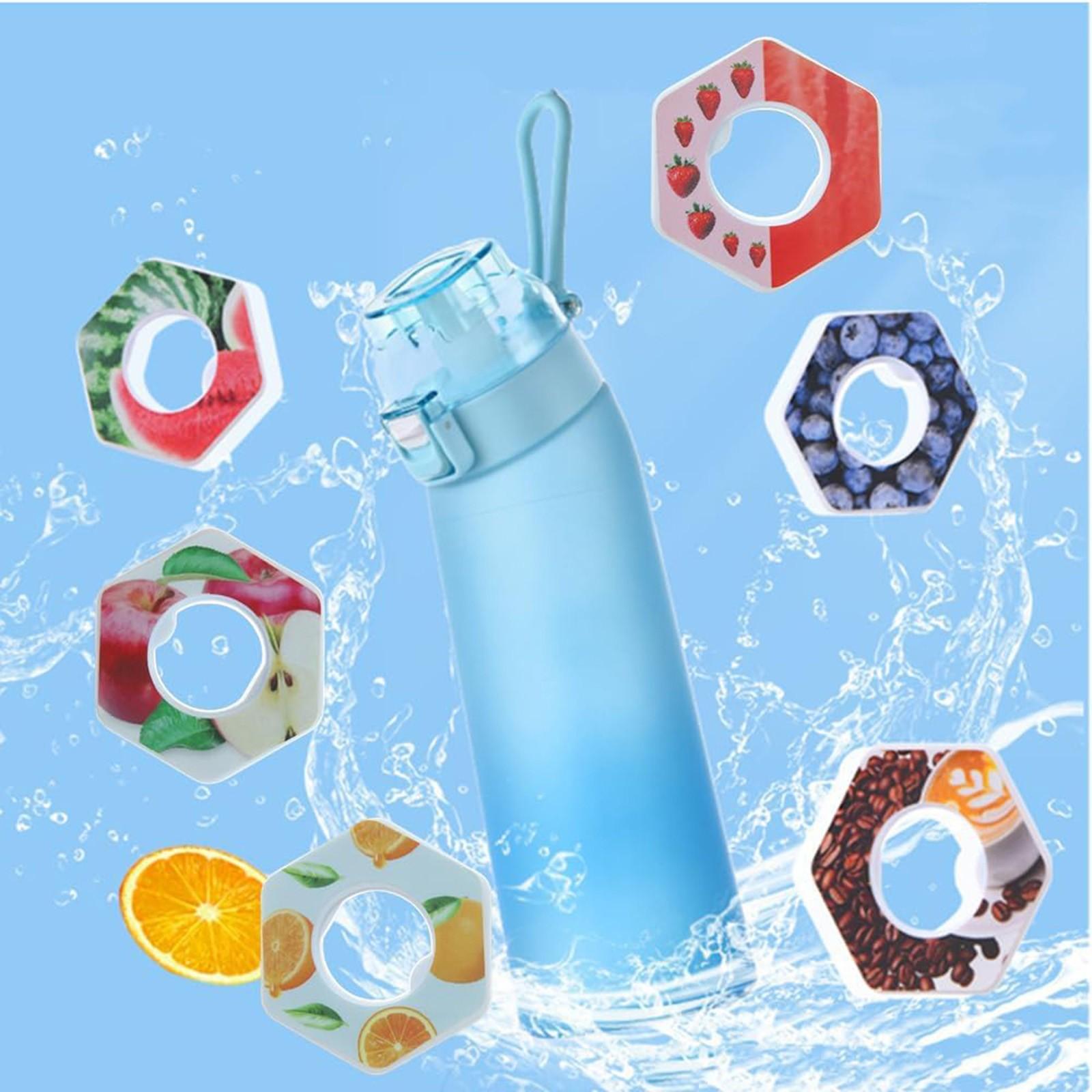 

Бутылка емкостью 700 мл, обновленный набор бутылок для воды с соломинкой из 6 капсул, бутылка для воды на открытом воздухе One Size синий