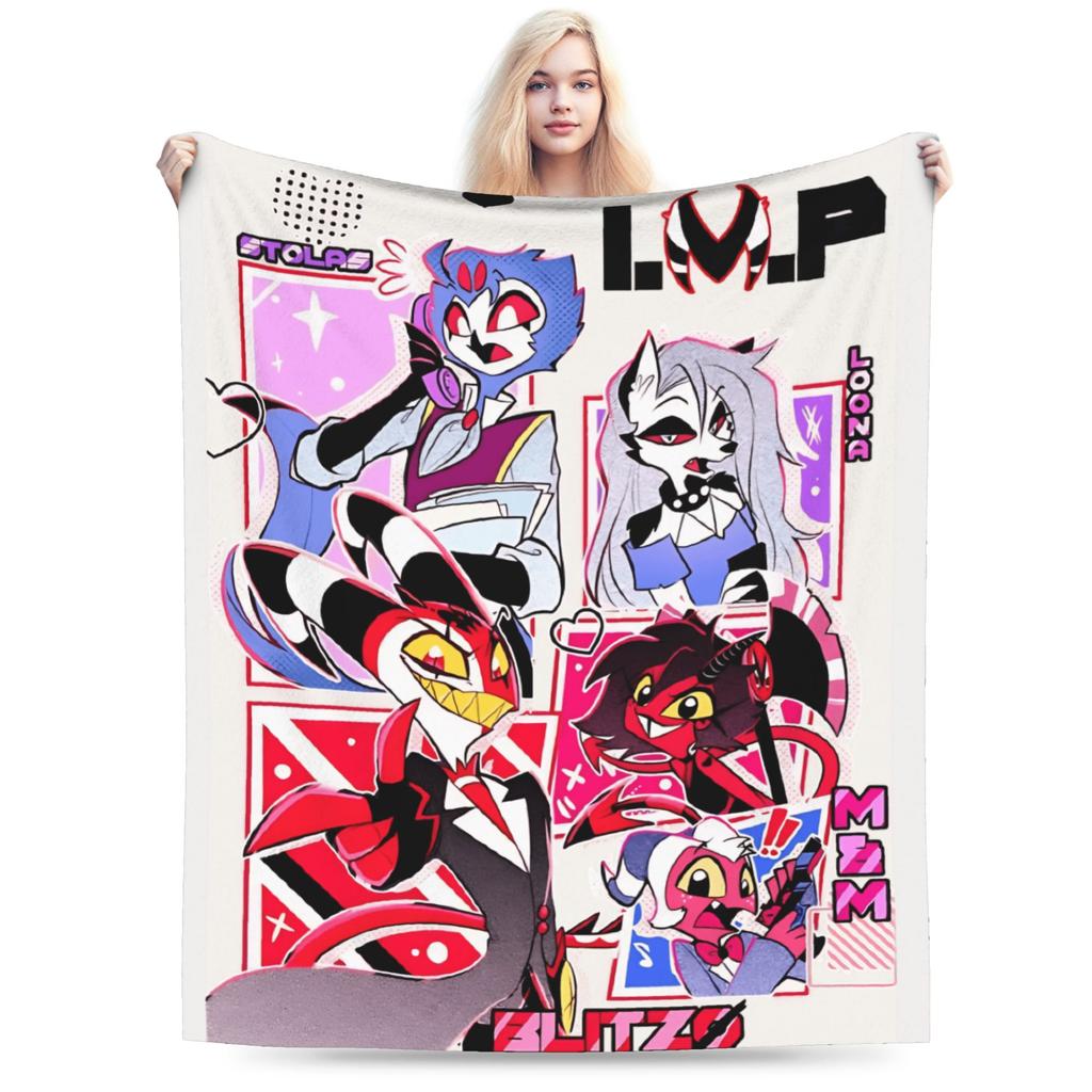 Warme Decken Junge Mädchen Dekorative Loona Bettwäsche Überwürfe Helluva Boss Flanell Tagesdecke Für Heimdekoration Lustige Sofa Bett Abdeckung