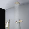 Bathroom Shower Faucet Set Brass Wall Mounted Gray Rainfall style Shower Brush Gold /Gray Finished 2 Functions Shower Faucet