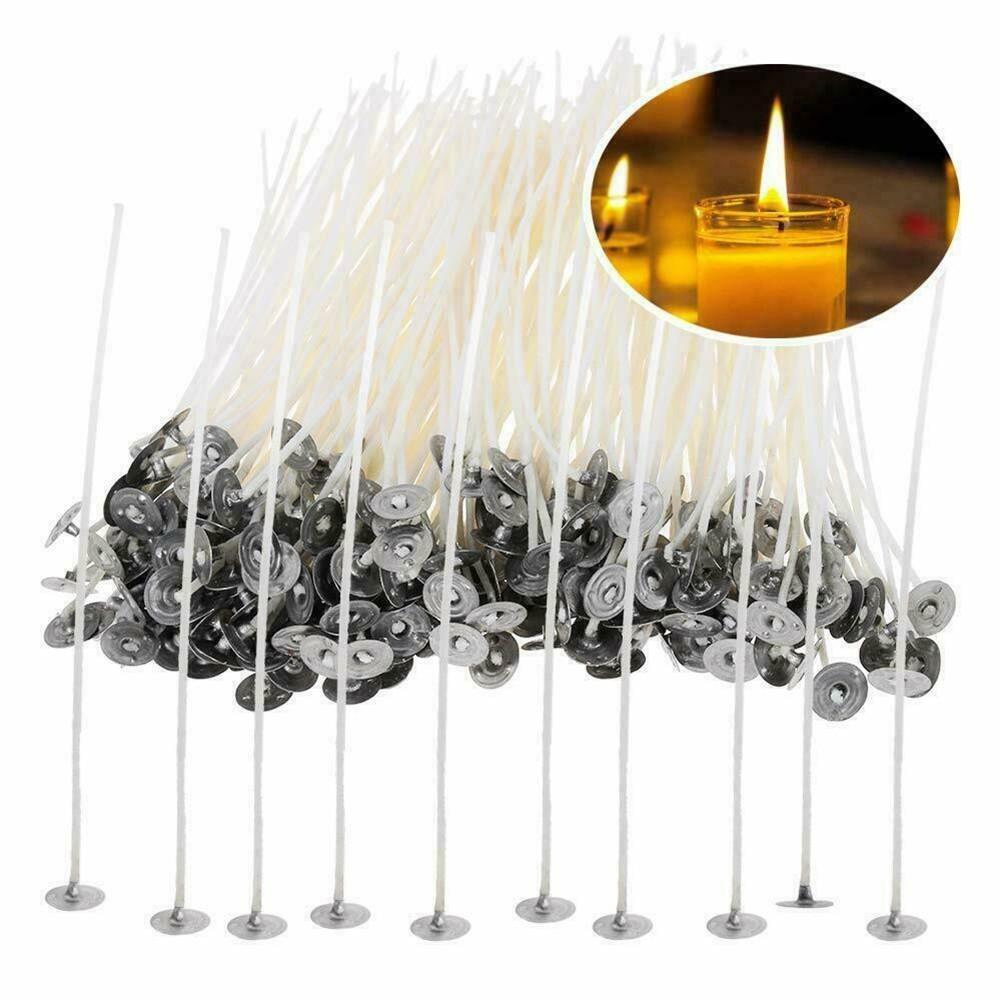 20/40/80PCS Pre Waxed Candle Wicks For Candle Making With Sustainers 20cm Long