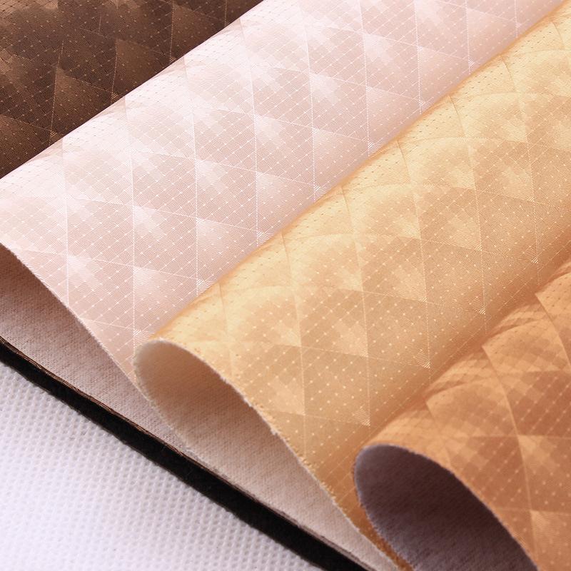 100*137cm Lattice Texture PU Faux Artificial Synthetic Leather Fabric For Diy Bedside Background Wall Soft Bag Sofa Seat