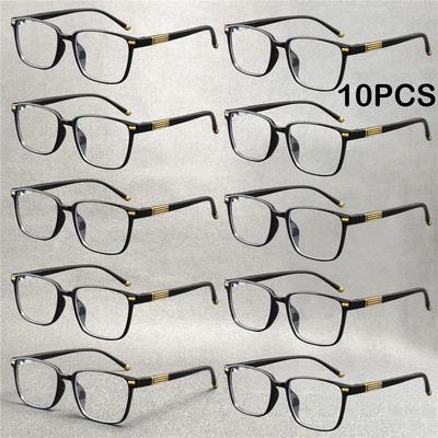 10PCS Fashion Anti-Blue Light Reading Glasses Ultra-Light Eye Protection Readers Eyewear Unisex Elegant Presbyopia Glasses