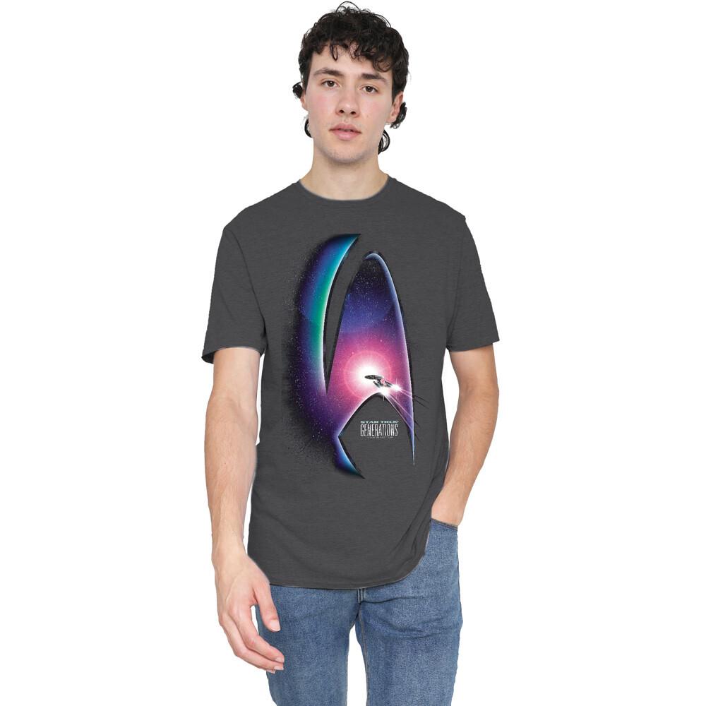 Star Trek Generations(Movie) T-Shirt S-3XL Charcoal XXL