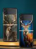 Deer Lichee Pattern Hard PC Phone Case For Samsung Galaxy Z Flip 7 6 5 4 Black Cover For Galaxy Z Flip 3 Foldable Shell Fundas