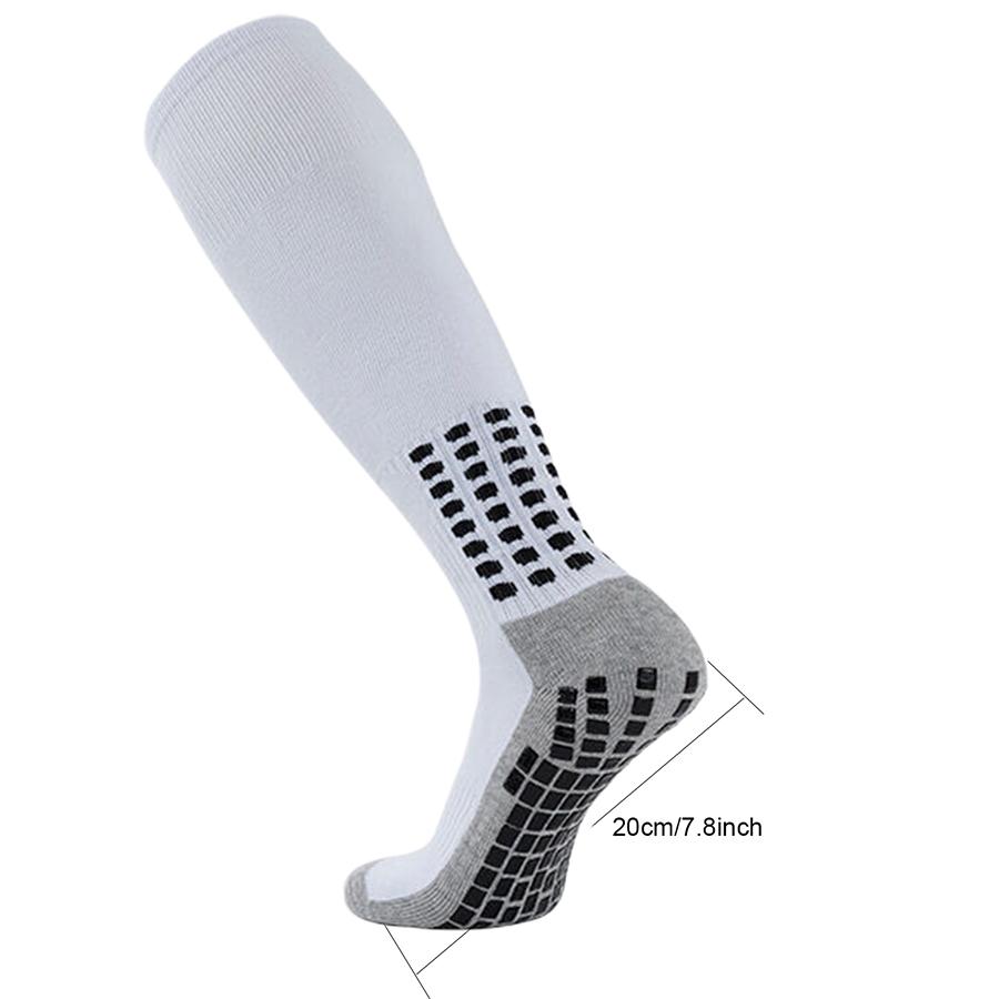 2Pairs Men Women Knee High Long Grip Socks for Men Women Sports Football Basketball Baseball Rugby Soccer