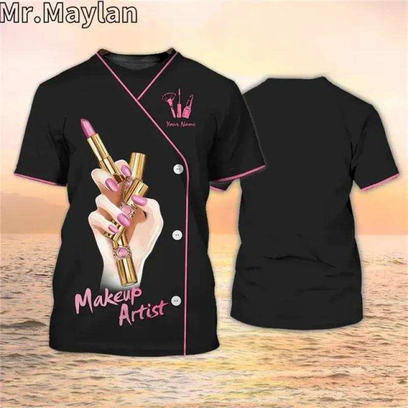 T-shirt personnalisé 3D Brow Specialis pour sourcils, chemises personnalisées pour sourcils, cils, vêtements, cadeau pour femmes, maquillage, t-shirt unisexe de rue