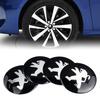 4PCS 56MM Car Styling Wheel Center Hubcap Stickers Decor Accessories For PEUGEOT 107 206 207 208 307 308 508 2008 3008 4008 5008U