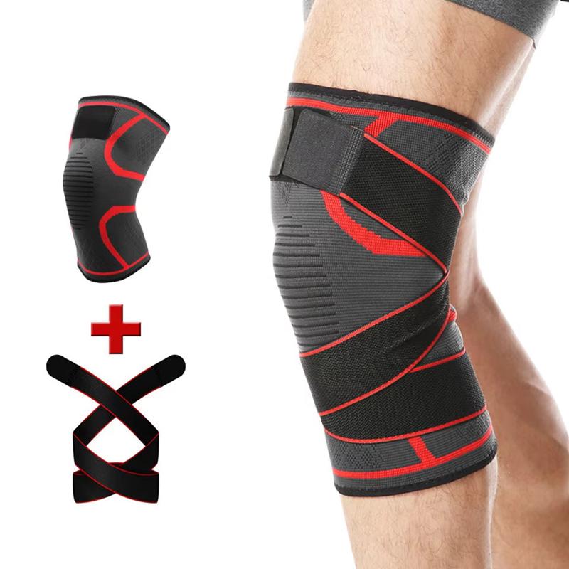 1pc Sports Fitness Knee Pads Support Bandage Braces Elastic Nylon Sport Compression Sleeve for Basketball