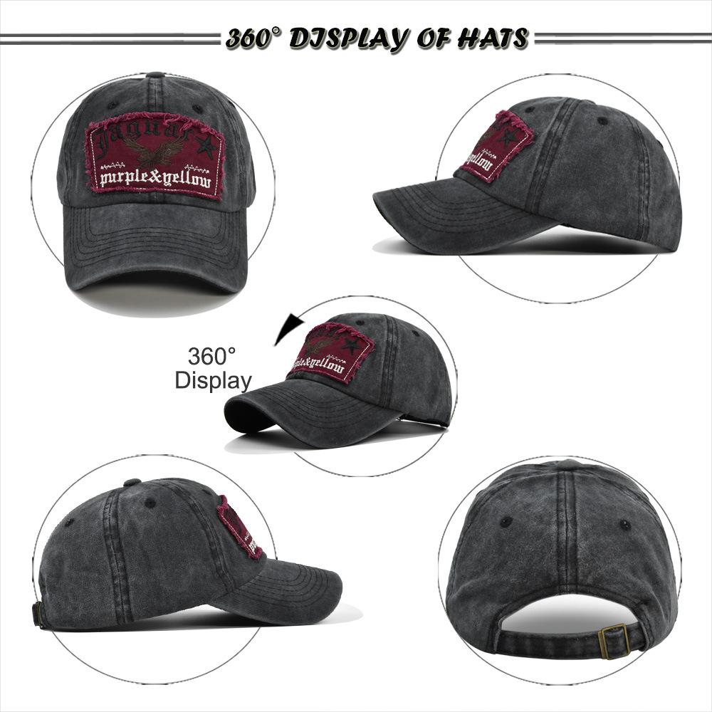 3d Baseball Hat Eagle Animal Embroidered Duck Tongue Hat Sunshade Breathability