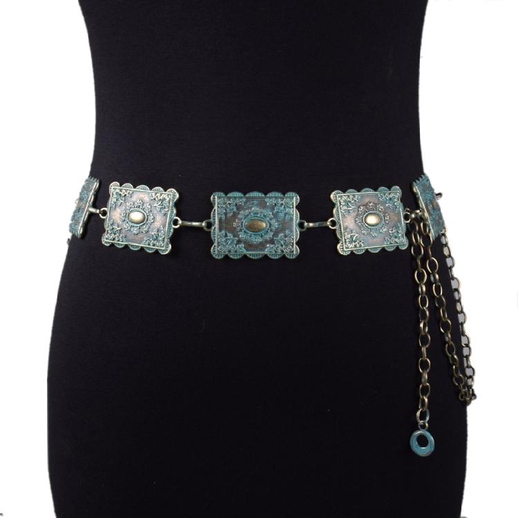 Dress Waist Chain Metallic Ethnic Chain Belt Body Chain Waist Jewellery Party Accessories Carved Waist Belt Body Jewelry