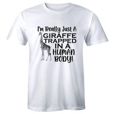 Ich bin wirklich nur eine Giraffe, gefangen in einem menschlichen Körper Lustiges T-Shirt für Tierliebhaber Männer