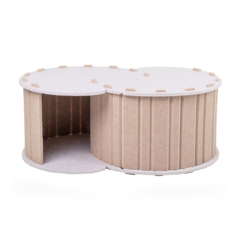 Felted Cats House Cats Cave for Small Animal Tunnel Spacious Washable Cats Cave for Indoor Cats Small Dogs Bunnies