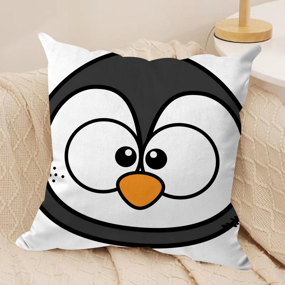 Cartoon Animal Child Kids Cushion Cover Silky Short Plush Invisible Zipper Dustproof Sofa Pillow Case For Home Decor