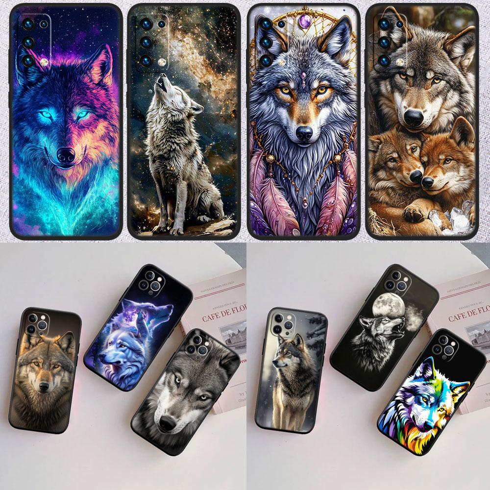 Animal Wolf Shell Phone Case for Samsung Galaxy S20 S21 S22 Ultra FE Plus A21S A22 A24 A25 A26 A30 A30S A31
