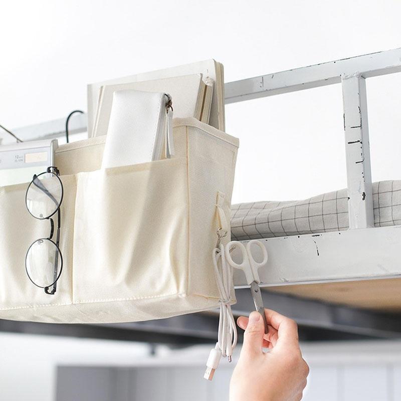 Nuovo cestello portaoggetti da appendere organizer per letto, supporto per libri a distanza, per dormitorio, con gancio B