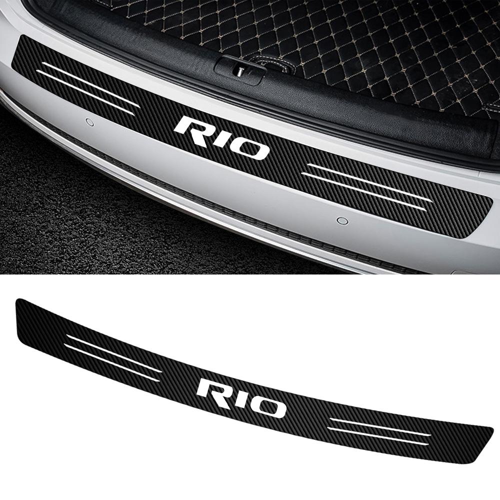 Carbon Fiber Car Trunk Rear Bumper Sticker Auto Accessories For Kia Rio PicantoPegas Sportage Sorento Ceed Soul Niro K1 K2 K3 K6