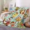 Christmas Spongebob Party Blanket Soft Throw Blanket For Home Bedroom Bed Sofa Travel Office Solid Christmas Blanket