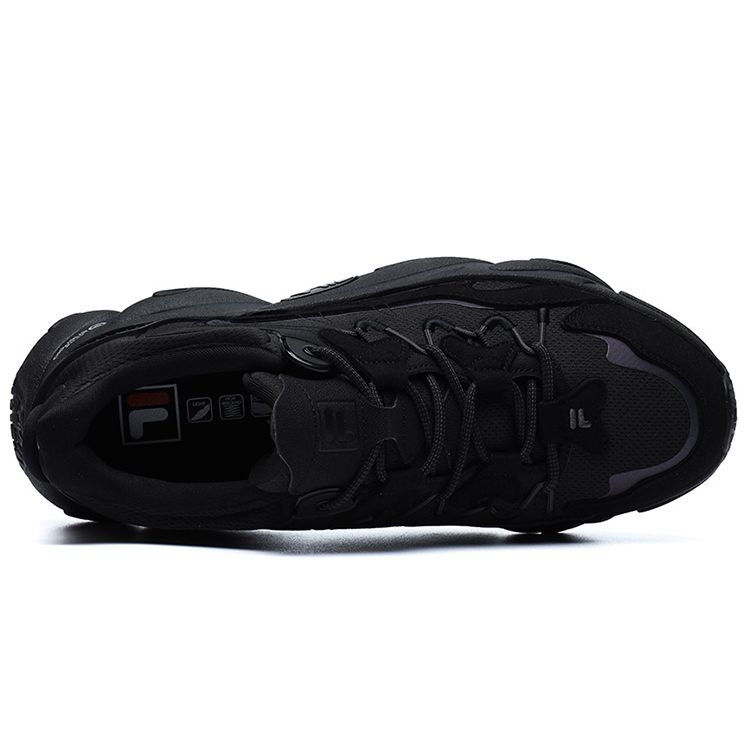 FILA Heritage Series Retro Color Block Low Top Running Shoes Men sneaker Black Purple F12M141105FBK