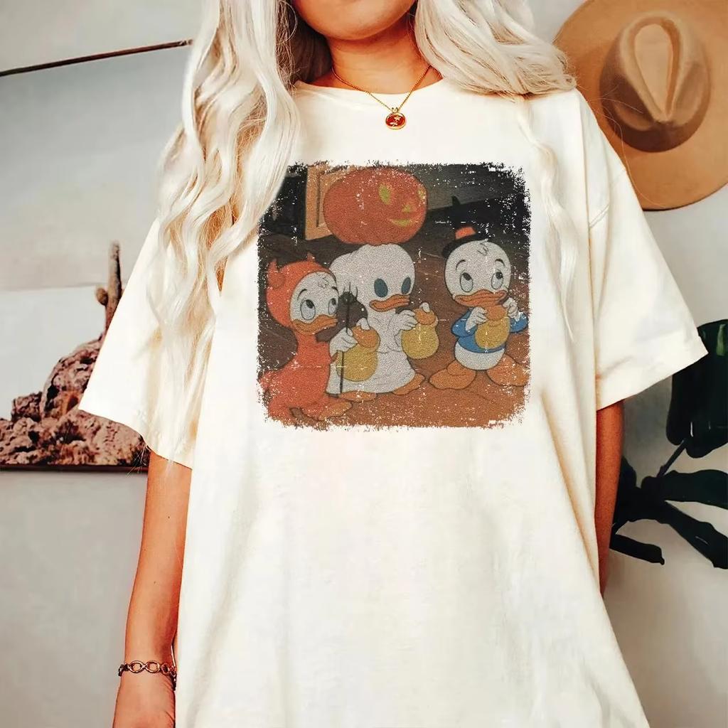Retro Huey Dewey Louie Halloween Costume Trick or Treat Shirt Ducktales land Halloween Party Spooky Season Tee