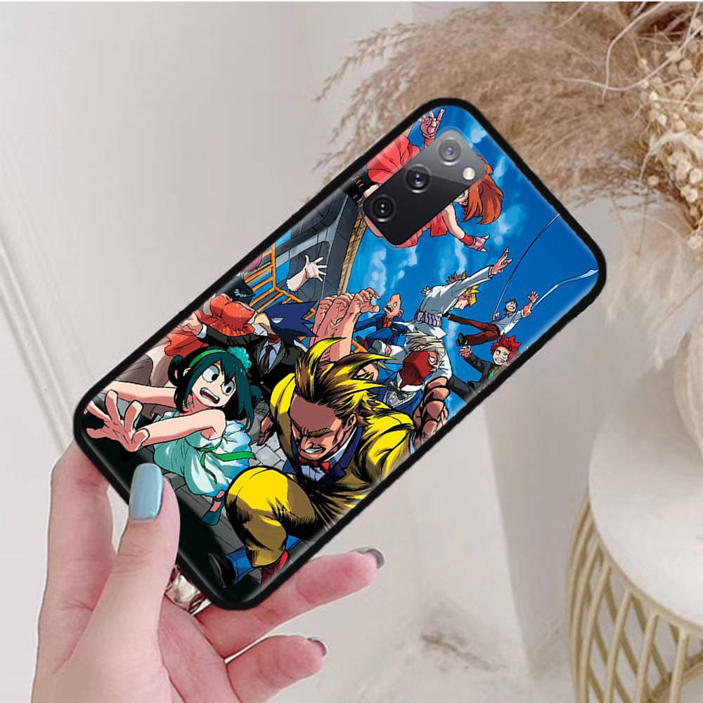 Black Case for Xiaomi Poco X6 X4 M5 M6 F5 F6 C65 C55 C50 C51 C40 Pro Redmi 14C A3X 13C 12C 11T 10A 9C Note 7 6 8A Plus W-49 My Hero Academia