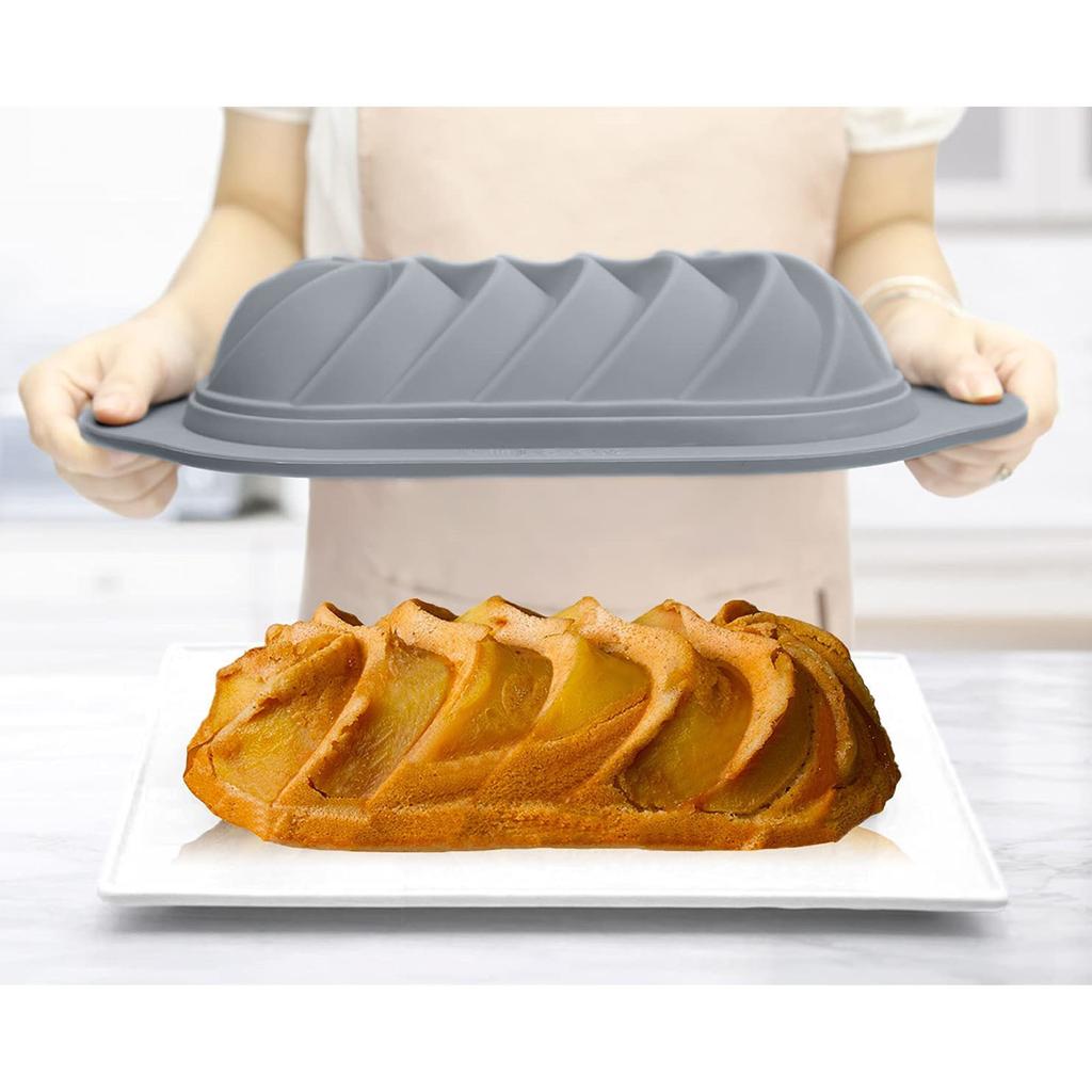 Silicone Bread Loaf Pan With Fluted Design, Food Grade Non-Stick Silicone Baking  For Cake, Metal Reinforced Frame Secure