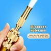 Brass Spray Nozzle Water Gun High Pressure Direct Jet Quick Connecting Device for Washing Cars Watering Plants Garden