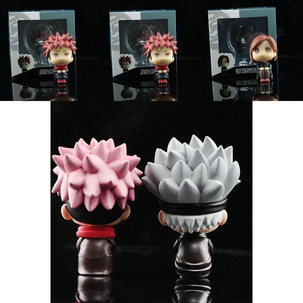 Adorable Jujutsu Kaisen Pvc Figure Set Includes Gojo Itadori Nobara And Fushiguro