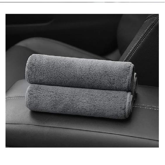 1Pc Gray Car Cleaning Double-Sided Velvet Towel Suede Car Towel,30*40cm Double-Sided Velvet Towel,Car Cleaning Tool Accessories