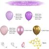 119PCS Purple and Pink Latex Balloon Set Suitable for Birthday Parties, Weddings, Valentine's Day Party Decoration