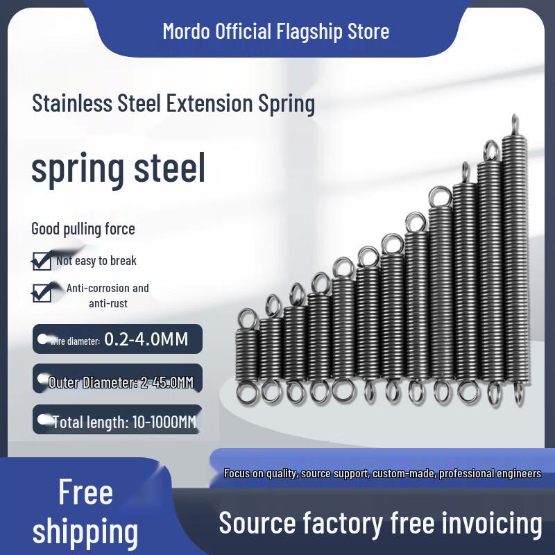 Stainless Steel Extension Spring with Hooks