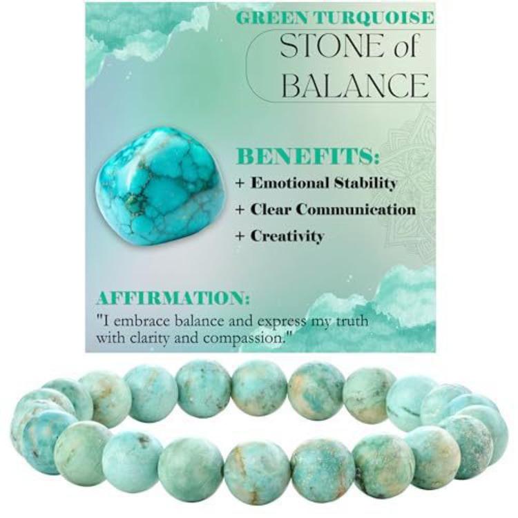 Regali Festivi Bracciale con Perle di Apatite Blu Pietra Naturale Gioielli alla Moda Rilassanti Per Uomo e Donna Accessorio Semplice Versatile per l'Uso Quotidiano