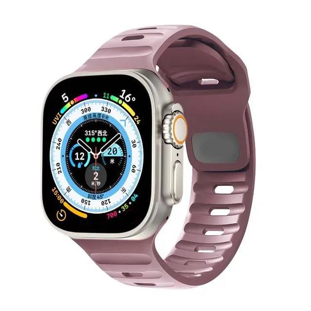 

Silicone Strap For Apple Watch ultra2 Band 44mm 49mm 45mm 41-46-42mm 40mm sport correa bracelet iwatch Series 10 7 6 se 3 8 9 11 38 40 41mm S10-42mm
