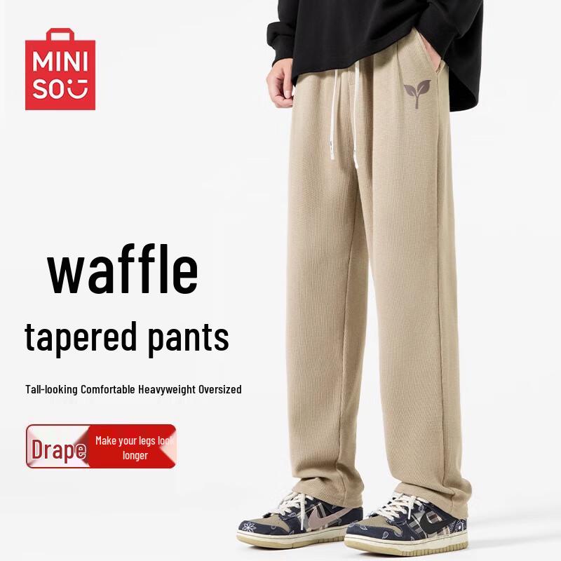 

MINISO Men s Waffle Tapered Casual Pants