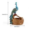 1 Pz Creativo Artigianale Design Modellazione Pavone Resina Posacenere Accessori Vaso per Piante Grasse Decorazione Casa Ufficio Artigianato