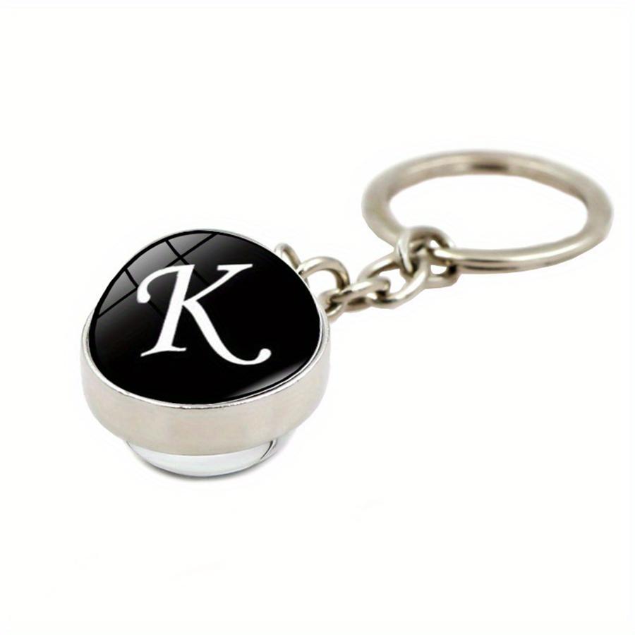 26 English Letters Simple Style Metal Initial Charms Pendant Keychain Valentines Day Stuff Him Friends Love Set Gifts