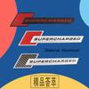 3D Premium Supercharged for car Hood Fender trunk Rear Bonnet Nameplate Decal Emblem Badge Sticker