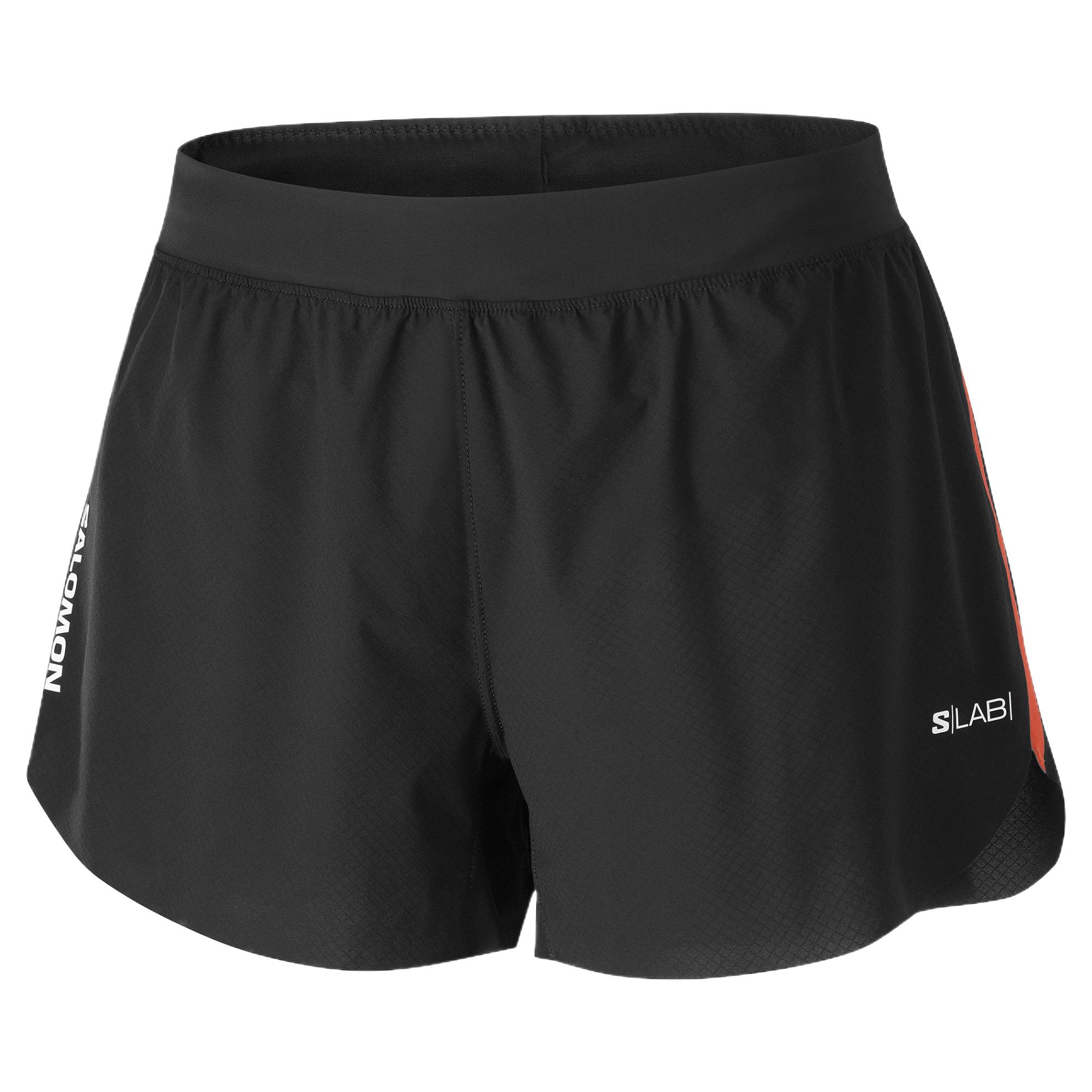 

Salomon Breathable Lightweight Comfortable Soft Sports Shorts Women shorts Deep-Black Orange-Red C26927 XS